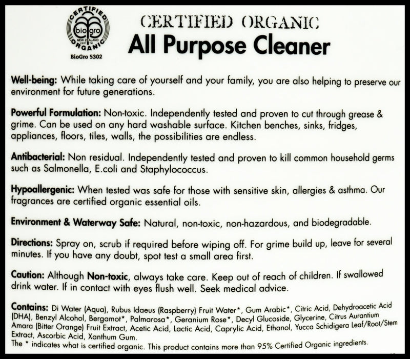 Orchard Organic All Purpose Cleaner - Bergamot & Rose Geranium (500ml) - Organics.ph