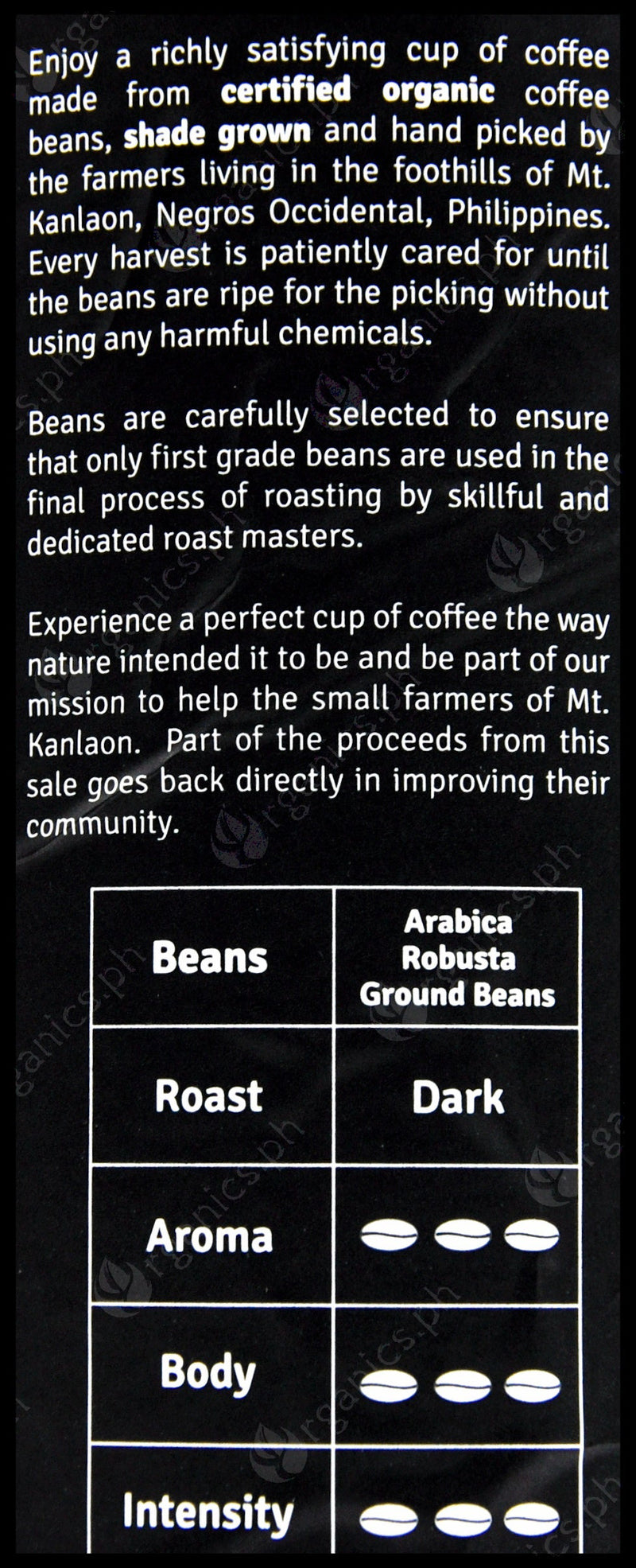 Organic Harvest Coffee Ground Canister - Pulaw Brew (250g) - Organics.ph
