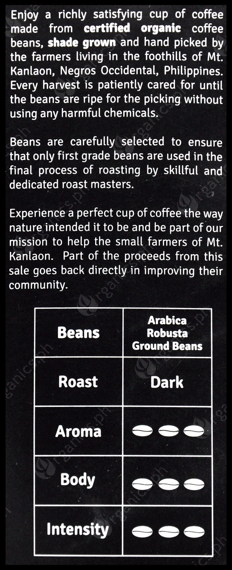 Organic Harvest Coffee Ground - Pulaw Brew (250g) - Organics.ph