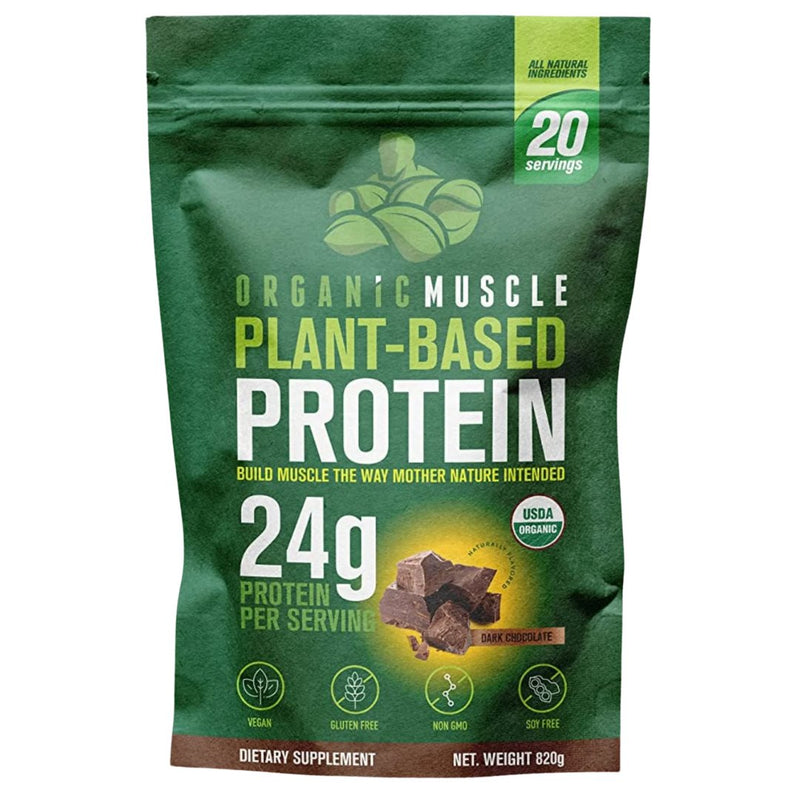 Organic Muscle Vegan Protein Powder - Dark Chocolate (820g) - Organics.ph
