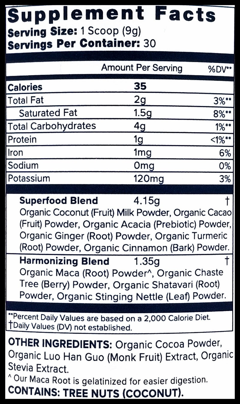Organifi Harmony Superfood Powder - Cacao (270g) - Organics.ph