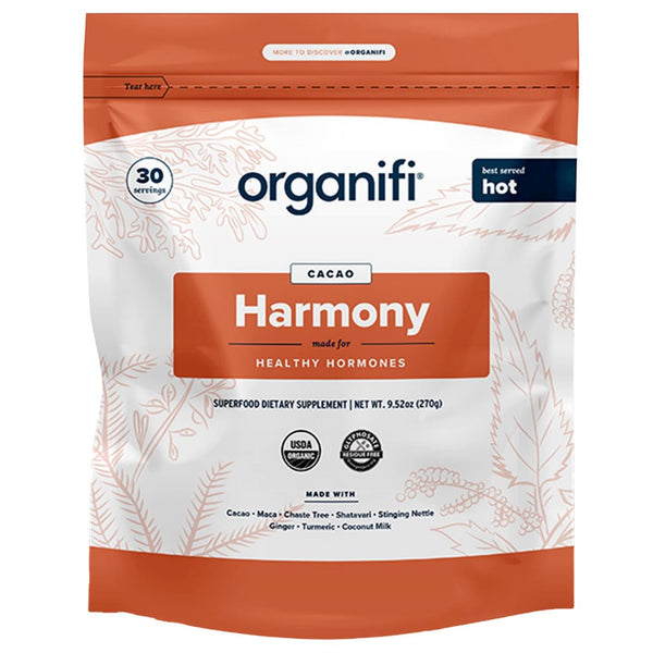 Organifi Harmony Superfood Powder - Cacao - Resealable Pouch (270g) - Organics.ph