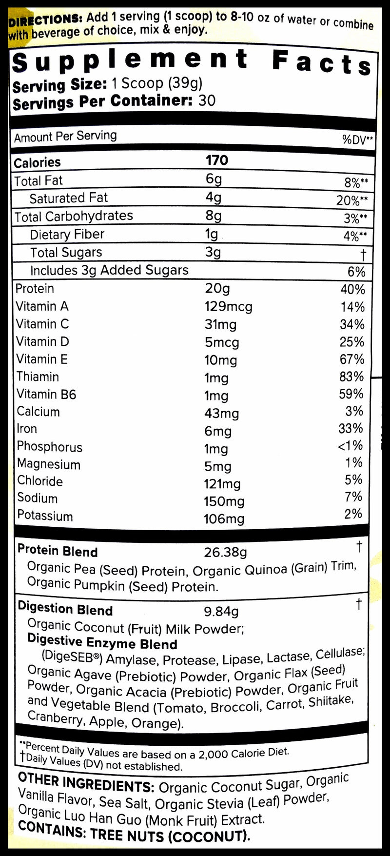 Organifi Vegan Protein Powder - Vanilla - Organics.ph