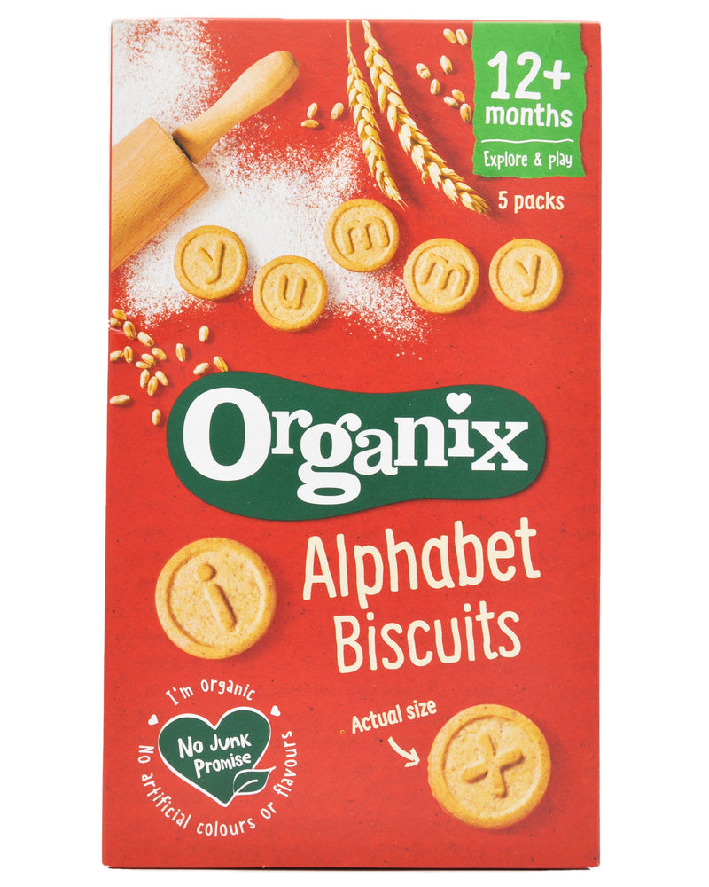 Organix Baby Snacks 12+ months Alphabet Biscuits (5x25g
