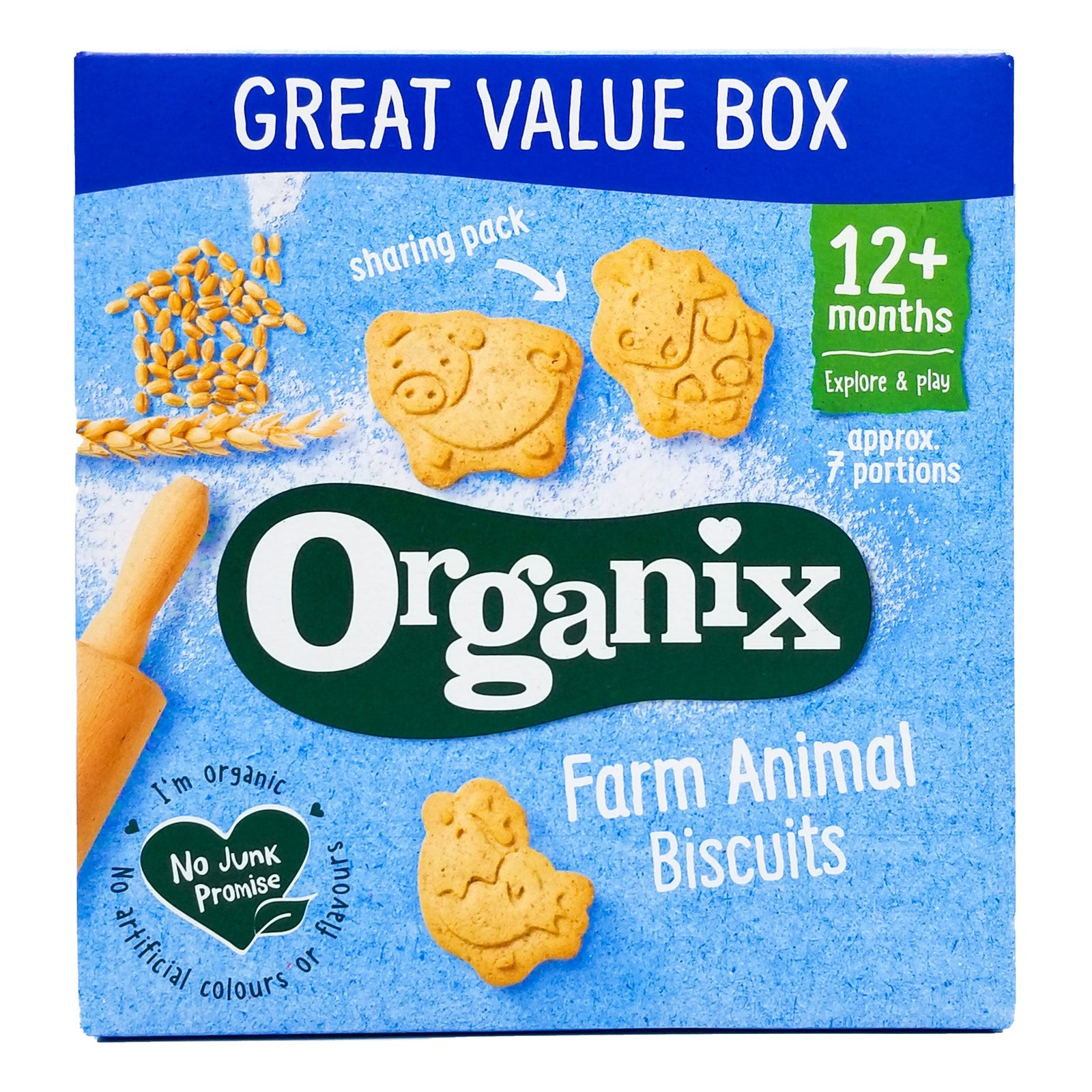 Organix Baby Snacks 12+ months Farm Animal Biscuits (100g
