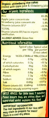 Organix Baby Snacks 7+ months - Strawberry Rice Cakes (50g) - Organics.ph
