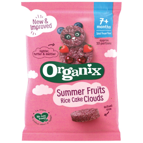 Organix Baby Snacks 7+ months - Summer Fruits Rice Cake Clouds (40g) - Organics.ph