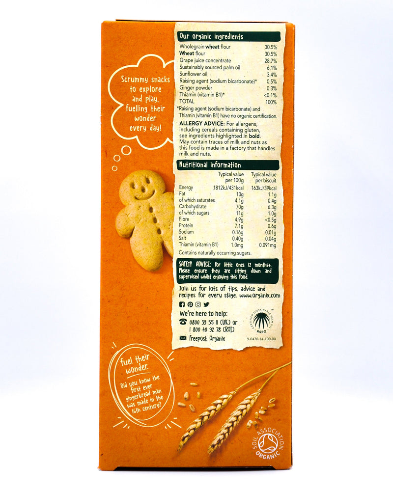 Organix Gingerbread Men Biscuits - Organics.ph