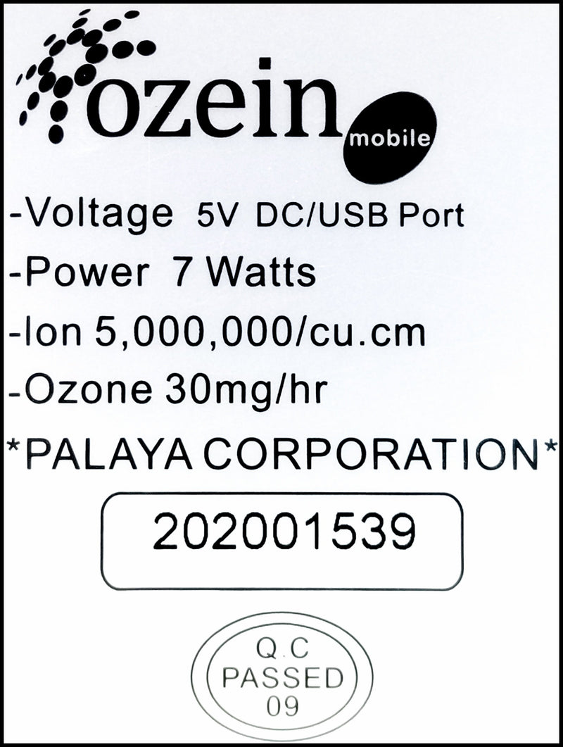 Ozein Mobile Ozonator - Organics.ph