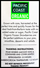 Pacific Coast Organic Whole Strawberries - Frozen (283g) - Organics.ph