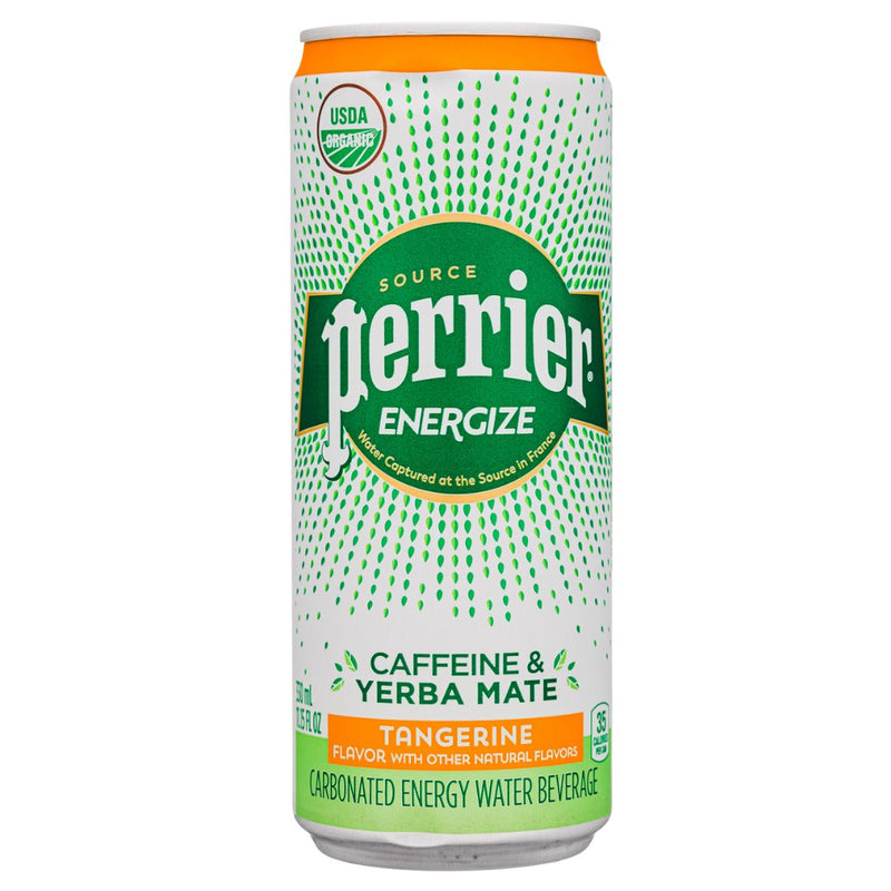 Perrier Organic Energy Drink w/ Caffeine & Yerba Mate - Tangerine (330ml can) - Organics.ph