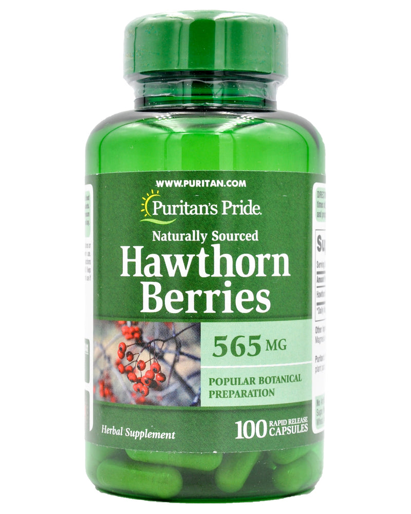Puritan's Pride Hawthorn Berries 565mg (100 caps) - Organics.ph