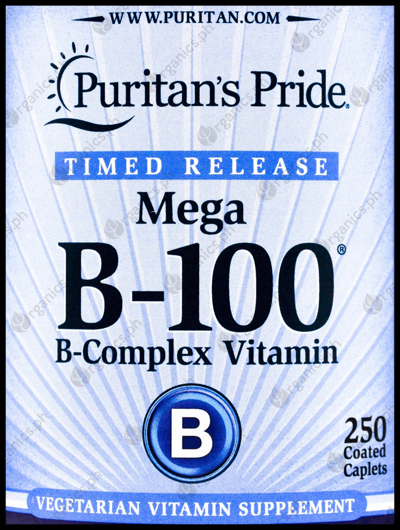 Puritan's Pride Mega Vitamin B-Complex 100 (250 caps) - Organics.ph