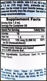 Puritan's Pride Sunvite Liquid Vitamin D3 125mcg (5000IU) (59ml) - Organics.ph