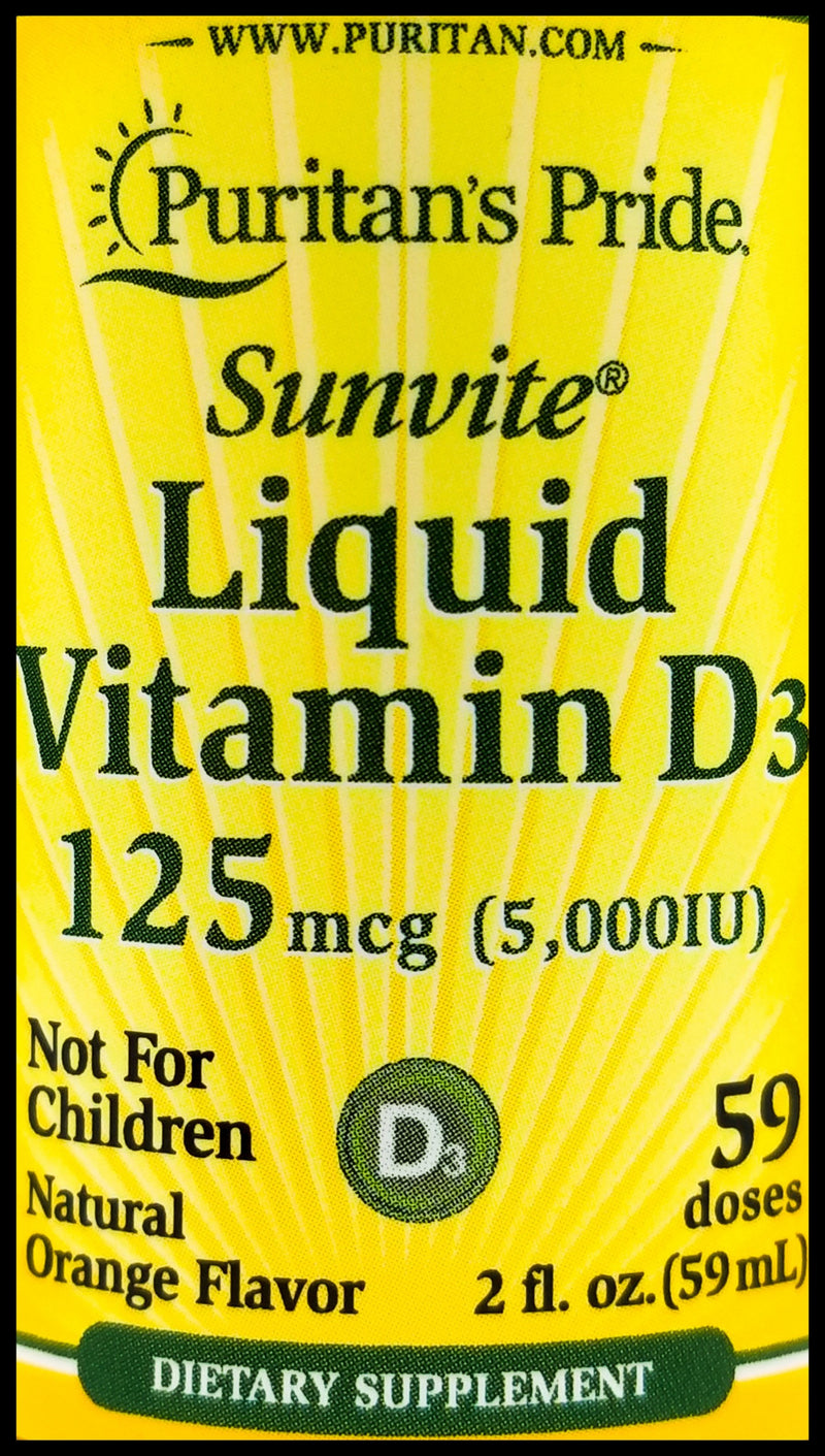 Puritan's Pride Sunvite Liquid Vitamin D3 125mcg (5000IU) (59ml) - Organics.ph