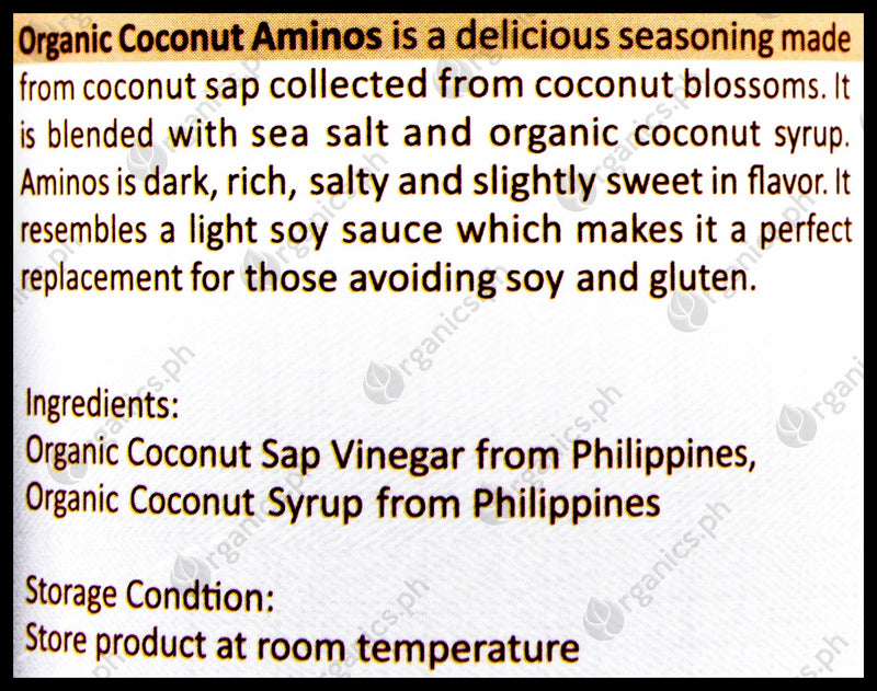 Quezon's Best Organic Coconut Aminos Liquid Sauce (375ml) - Organics.ph