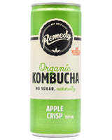 Remedy Organic Kombucha Apple Crisp (250ml can) - Organics.ph