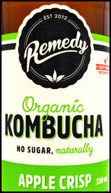 Remedy Organic Kombucha Apple Crisp (330ml bottle) - Organics.ph