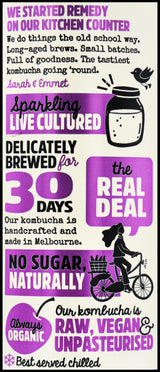 Remedy Organic Kombucha Cherry Plum (250ml can) - Organics.ph