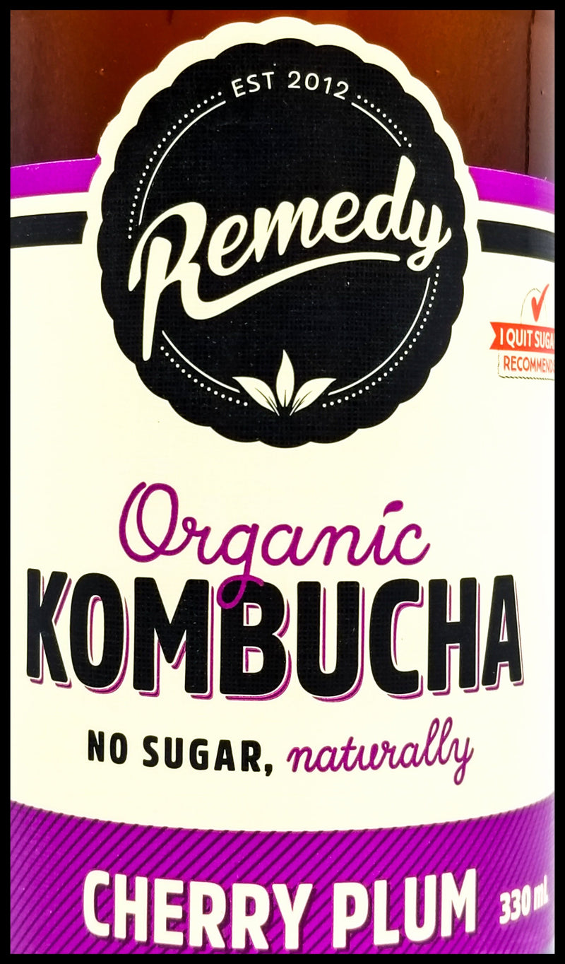 Remedy Organic Kombucha Cherry Plum (330ml bottle) - Organics.ph