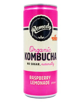 Remedy Organic Kombucha Raspberry Lemonade (250ml can) - Organics.ph