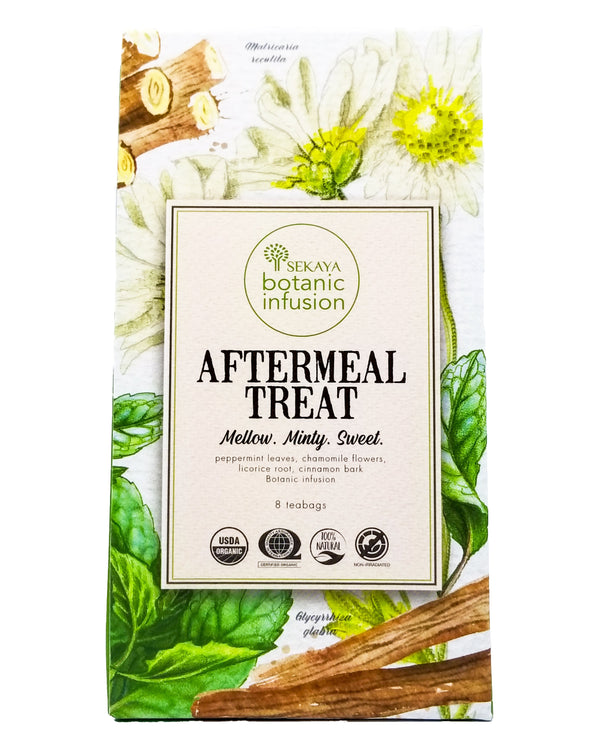 Sekaya Botanic Infusion Organic Aftermeal Treat Tea - Peppermint, Chamomile, Licorice (8 bags) - Organics.ph