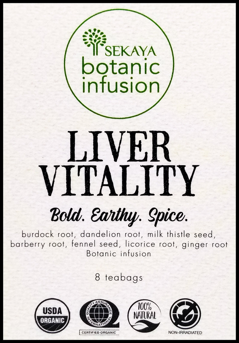 Sekaya Botanic Infusion Organic Liver Vitality Tea - Burdock Root, Dandelion, Milk Thistle (8 bags) - Organics.ph