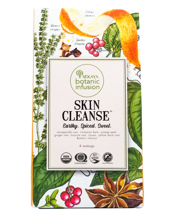 Sekaya Botanic Infusion Organic Skin Cleanse Tea - Sarsaparilla Root, Ginger Root (8 bags) - Organics.ph