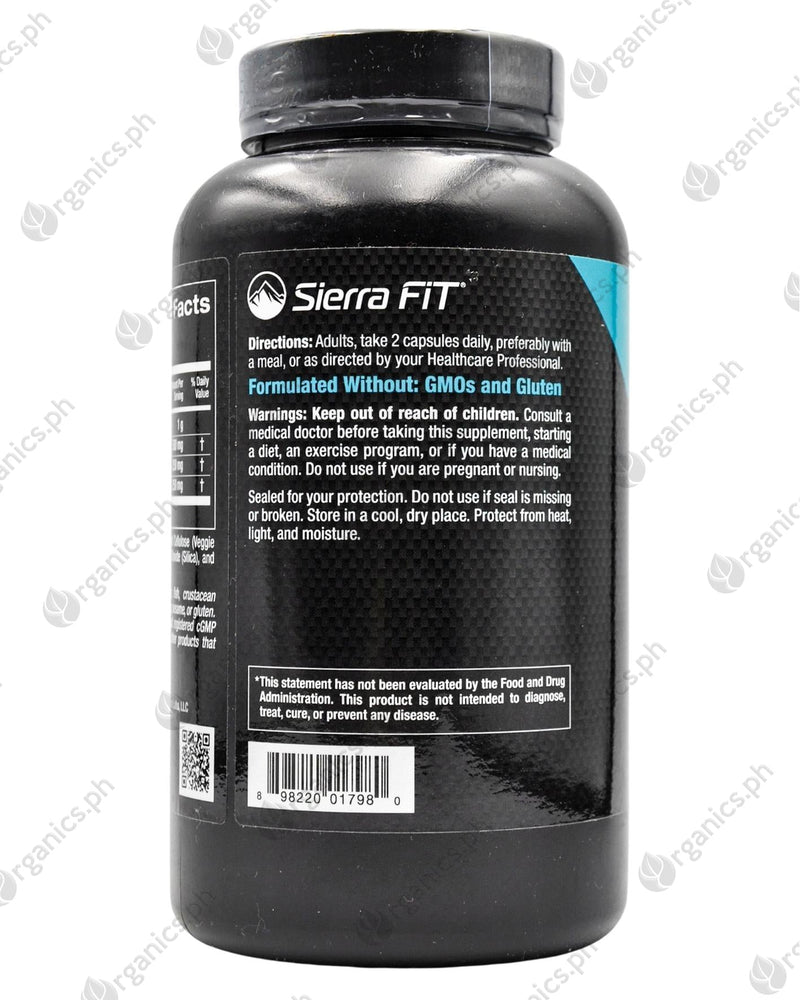 Sierra Fit Branched Chain Amino Acids BCAA 1000mg (240 caps, 120 servings) - Organics.ph