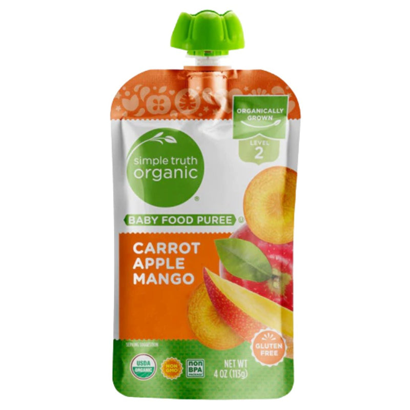 Simple Truth Organic Baby Food Puree Level 2 - Carrot Apple Mango (113g) - Organics.ph