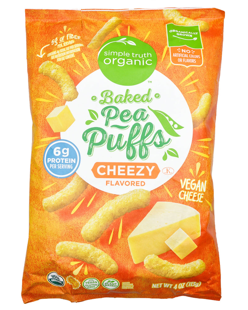 Simple Truth Organic Baked Pea Puffs Snack - Vegan Cheezy (113g) - Organics.ph