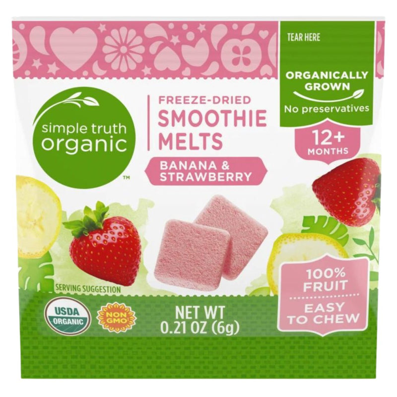 Simple Truth Organic Freeze-Dried Smoothie Melts 12+ months - Banana & Strawberry (6g) - Organics.ph