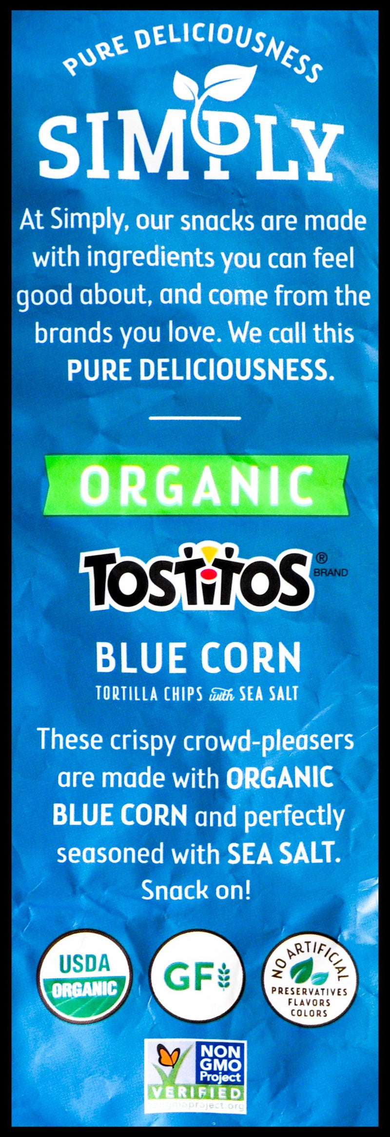 Simply Organic Tostitos Tortilla Chips - Blue Corn (233g) - Organics.ph