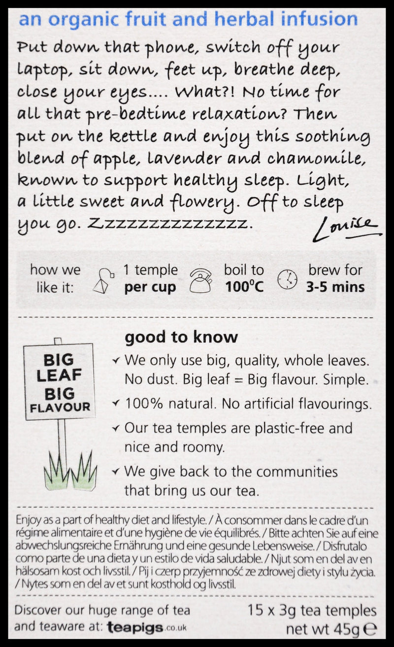 Teapigs Organic Tea - Snooze Sleepy (15 tea bags) - Organics.ph