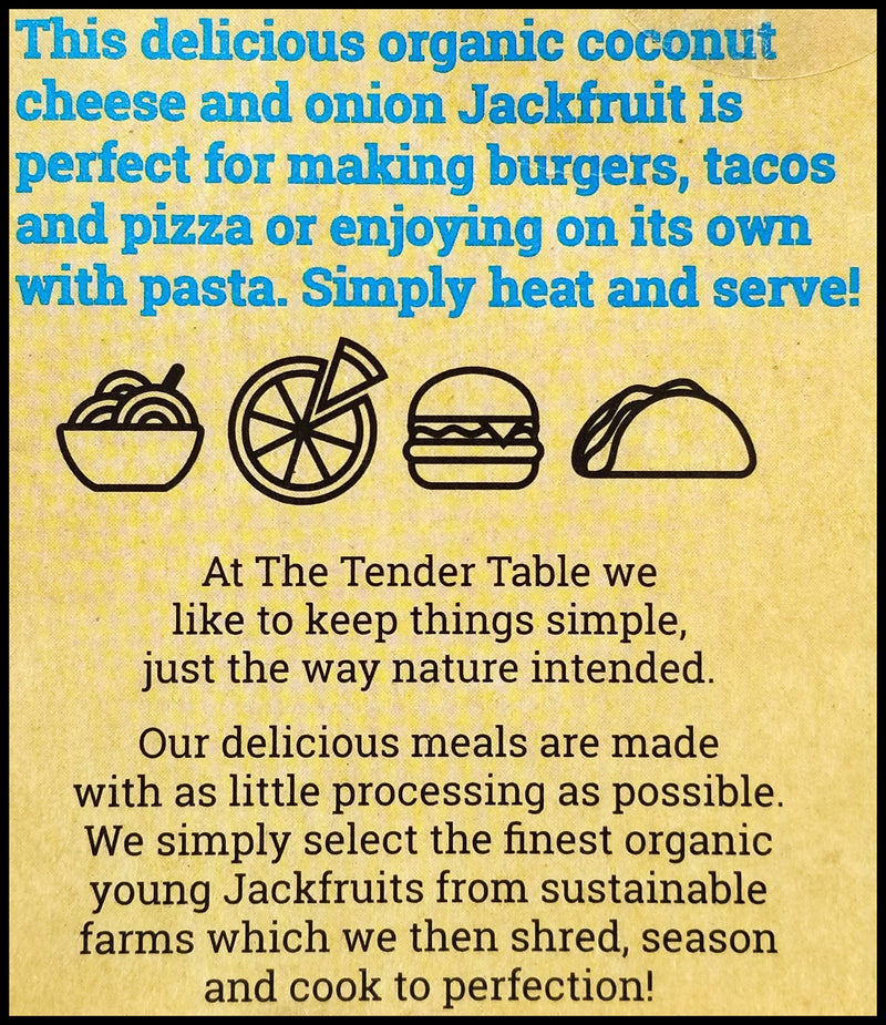 Tender Table Organic Vegan Jackfruit Meal - Coconut Cheese & Onion (300g) - Organics.ph