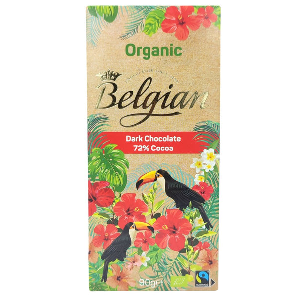 The Belgian Organic Dark Chocolate 72% Cocoa (90g) - Organics.ph