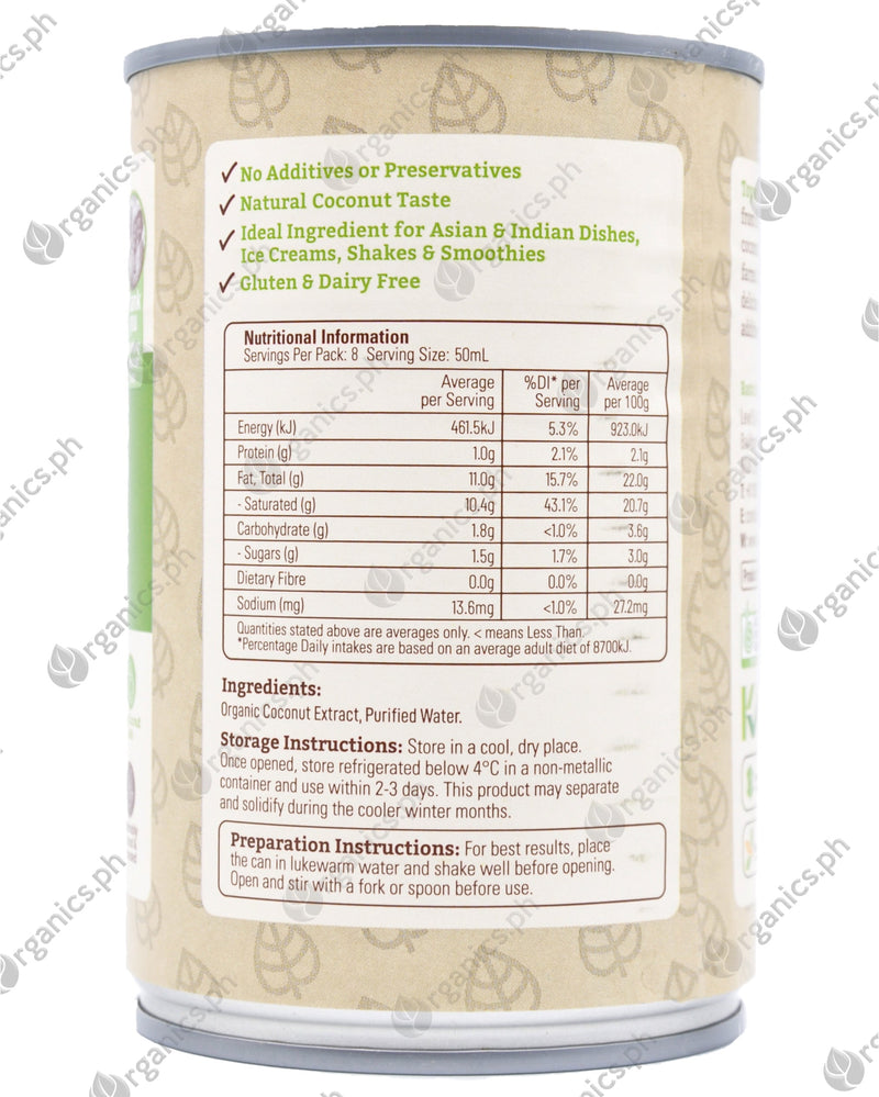 Topwil Organic Coconut Cream (Canned) (400ml) - Organics.ph