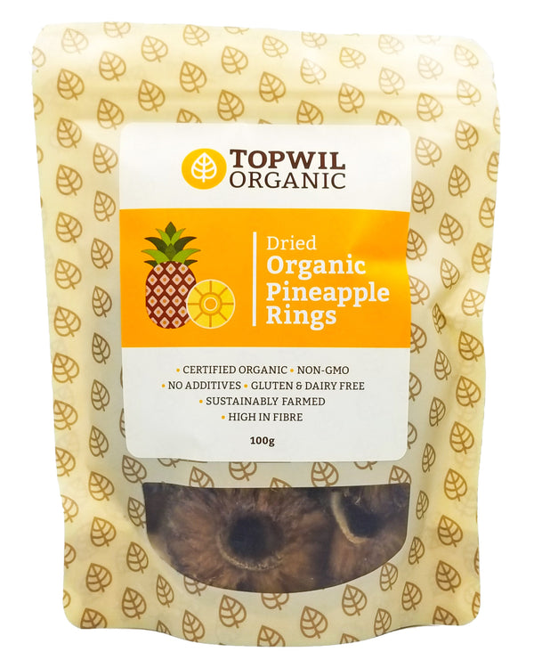 Topwil Organic Dried Pineapple Rings (100g) - Organics.ph