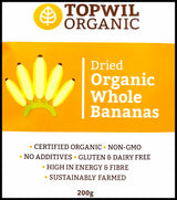 Topwil Organic Dried Whole Bananas (200g) - Organics.ph