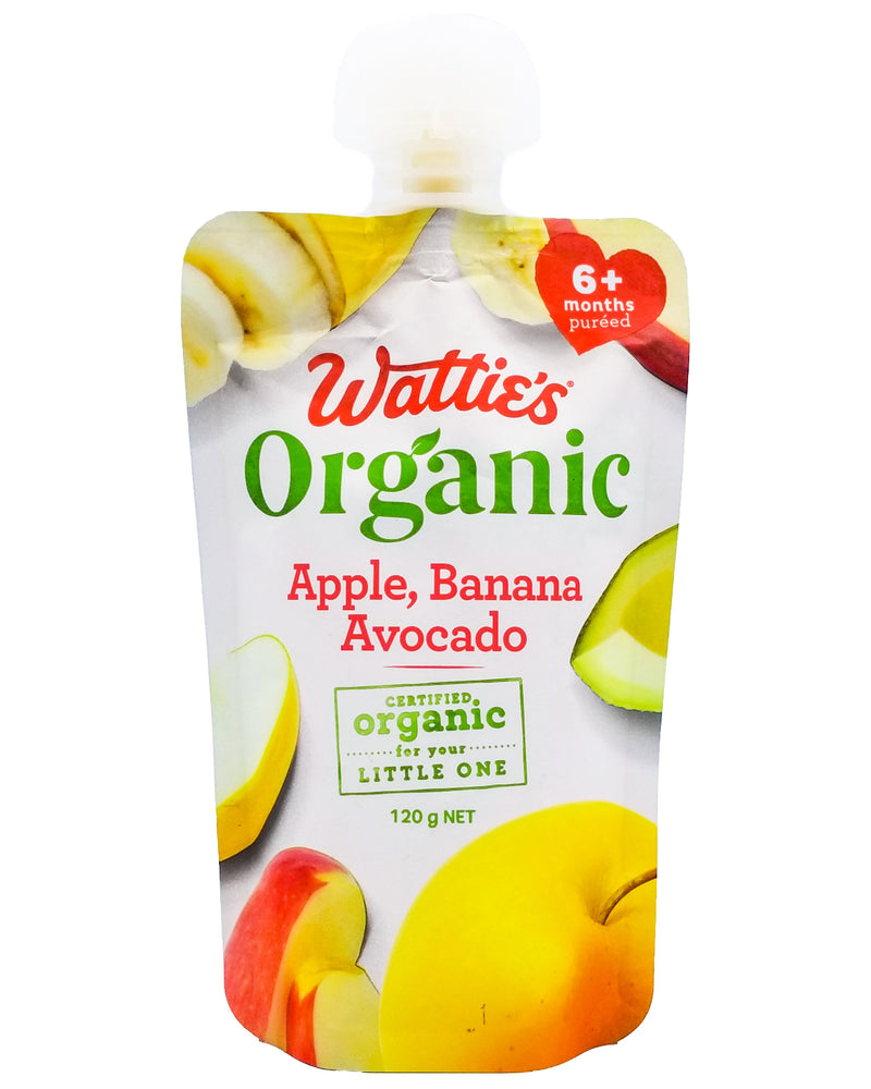 Wattie's Organic Baby Food 6+ months - Apple, Banana & Avocado (120g) - Organics.ph