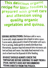 Wattie's Organic Baby Food 6+ months - Pumpkin Kumara (Camote) & Courgette w/ Quinoa (120g) - Organics.ph