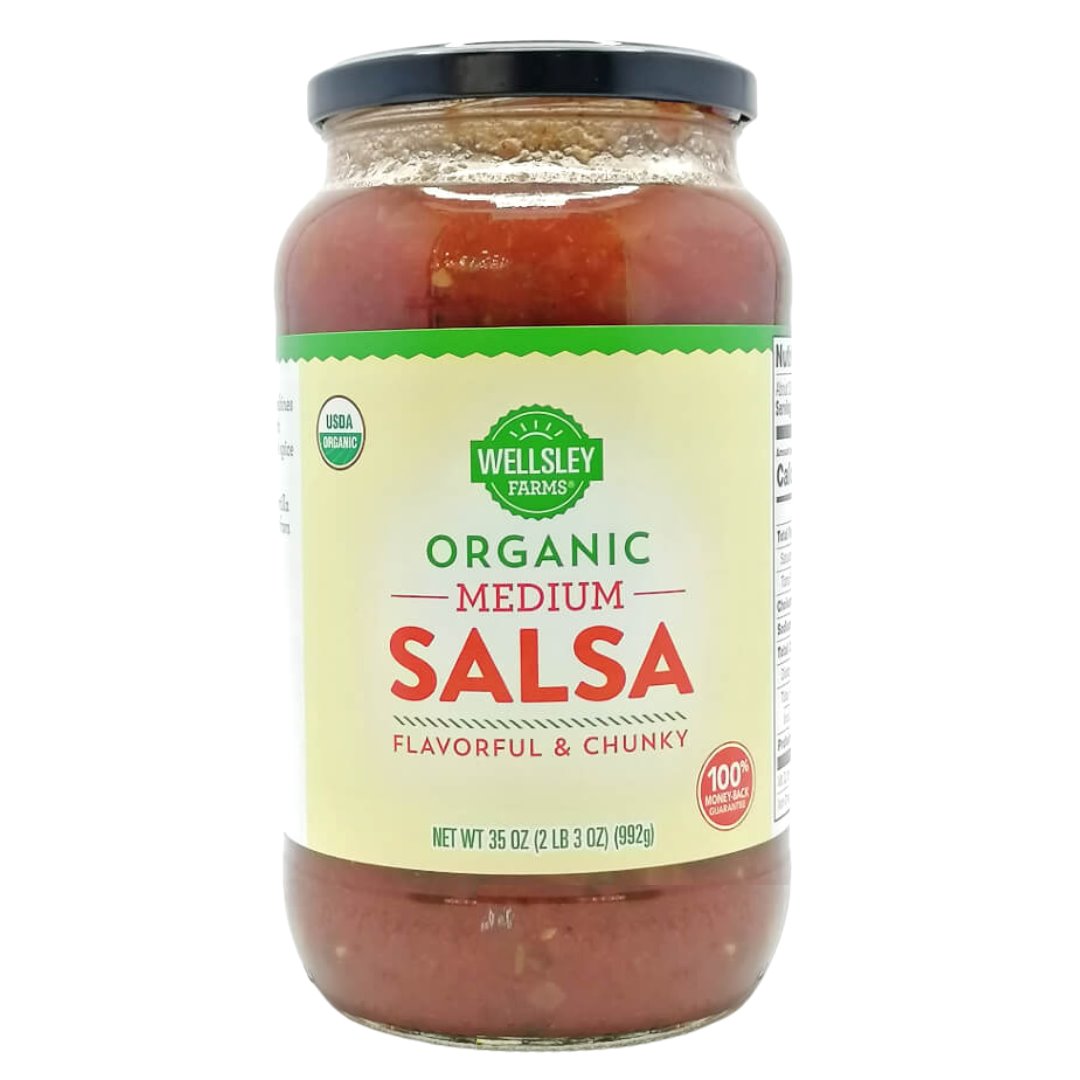Wellsley Farms Organic Medium Salsa Flavorful & Chunky (992g)