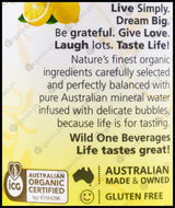 Wild One Organic Flavored Premium Sparkling Water - Lemon Breeze (330ml) - Organics.ph