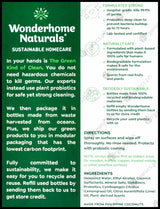 Wonderhome Naturals All-Purpose Surface Cleaner - Dayap Lime & Lemongrass (650ml) - Organics.ph