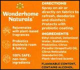 Wonderhome Naturals Aromatherapeutic Room & Linen Spray - Yuzu Peel (165ml) - Organics.ph