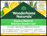 Wonderhome Naturals Cusina Kitchen Deodorizer - Lemon & Rosemary (300ml) - Organics.ph