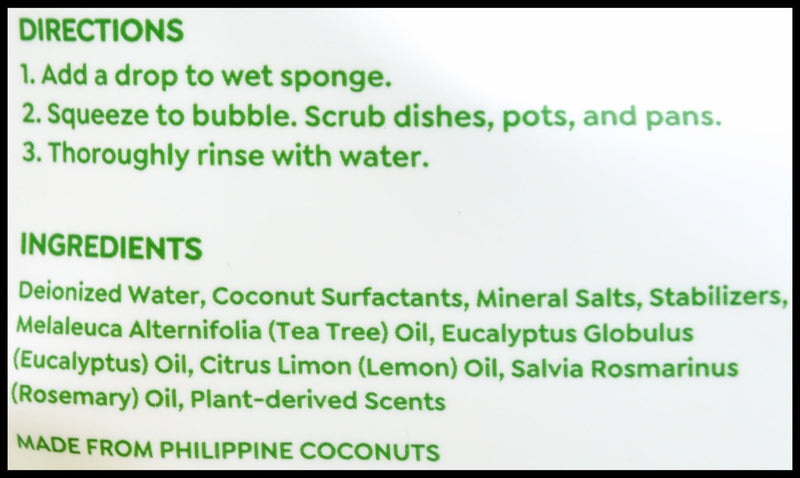 Wonderhome Naturals Cusina Kitchen Dishwashing Liquid - Lemon & Rosemary (800ml) - Organics.ph