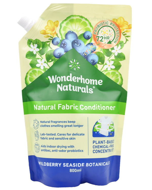 Wonderhome Naturals Fabric Conditioner - Wildberry Seaside Botanicals (800ml) - Organics.ph