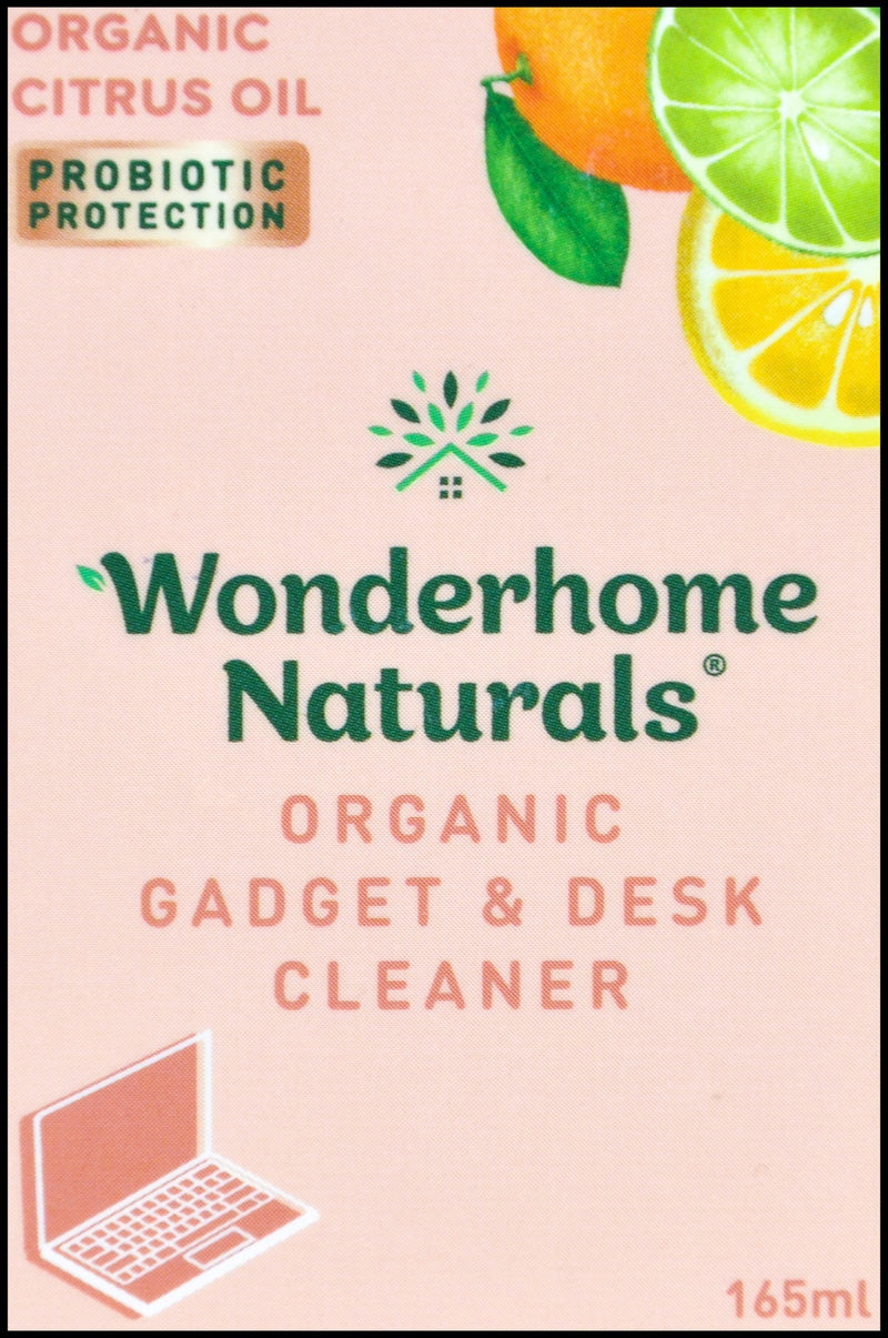 Wonderhome Naturals Gadget & Desk Cleaner - Organic Citrus Oil (165ml) - Organics.ph