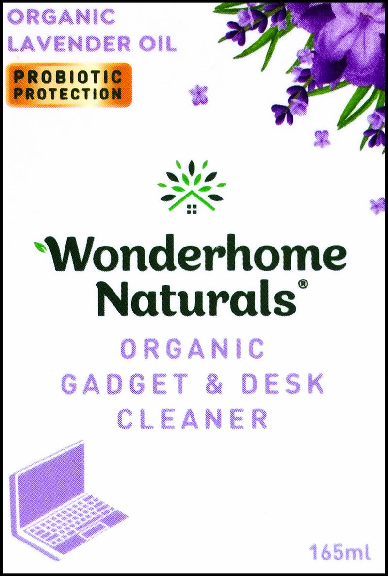 Wonderhome Naturals Gadget & Desk Cleaner - Organic Lavender Oil (165ml) - Organics.ph